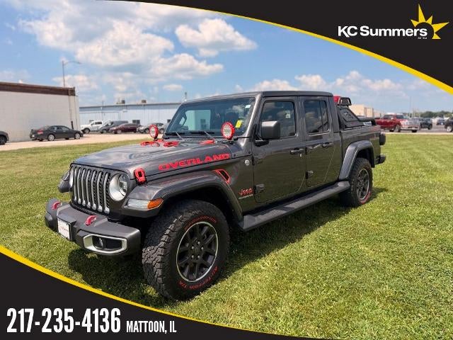 2022 Jeep Gladiator Overland 4x4 in Granite Crystal Metallic Clearcoat — front three-quarter view