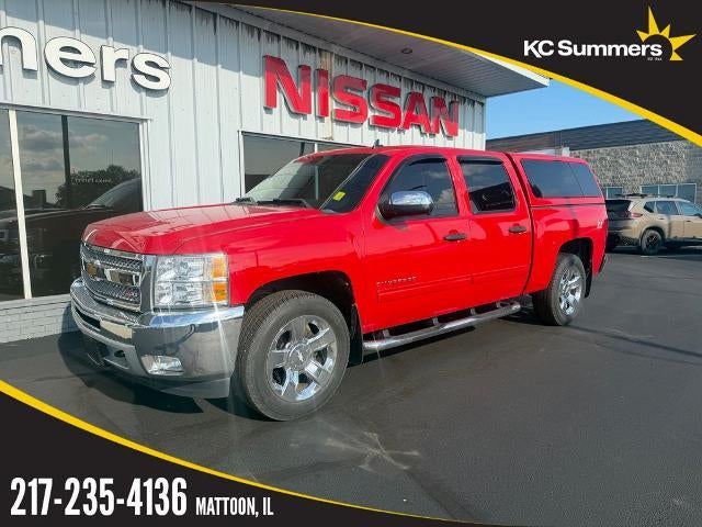 2012 Chevrolet Silverado 1500 Crew Cab Short Box 4-Wheel Drive LT in Victory Red — front three-quarter view