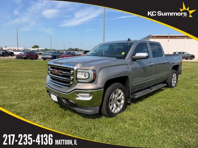 2017 GMC Sierra 1500 Crew Cab Short Box 4-Wheel Drive SLT in Pepperdust Metallic — front three-quarter view
