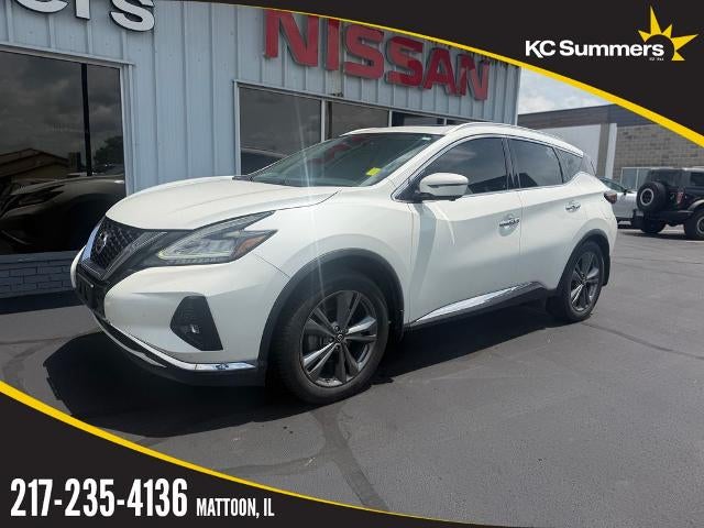 2020 Nissan Murano AWD Platinum in Pearl White Tricoat — front three-quarter view