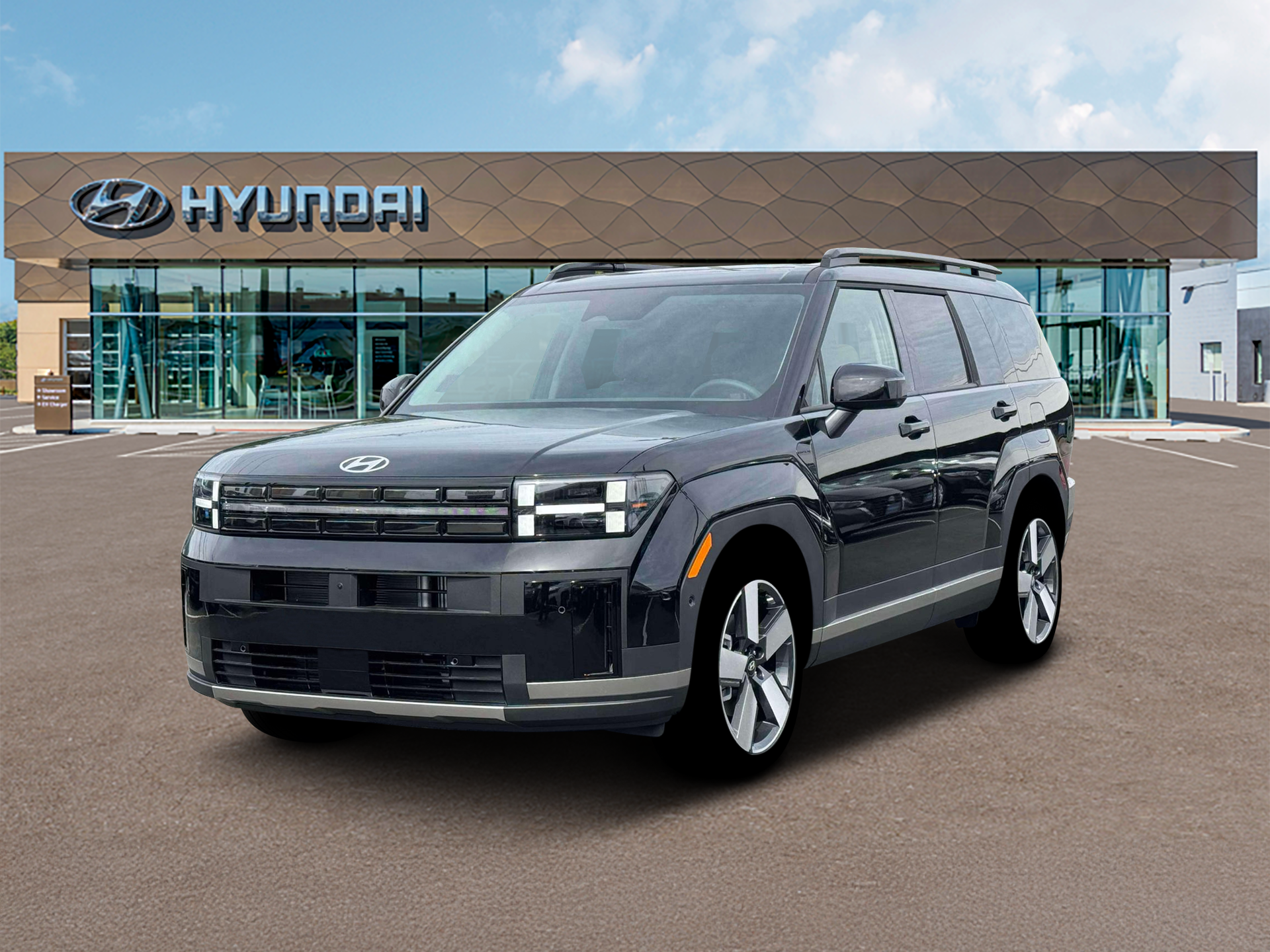 2026 Hyundai SANTA FE Limited AWD in Phantom Black — front three-quarter view