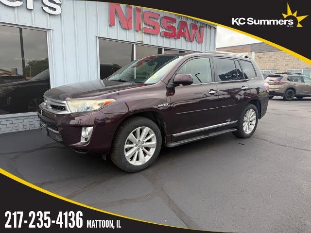 2011 Toyota Highlander Hybrid 4WD 4dr Limited (Natl) in Sizzling Crimson Mica — front three-quarter view