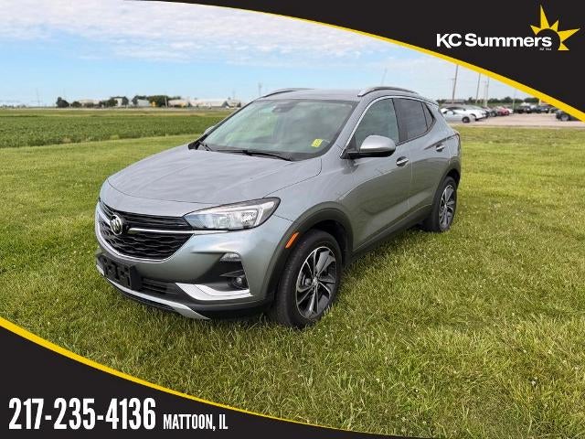 2023 Buick Encore GX Select AWD in Moonstone Gray Metallic — front three-quarter view