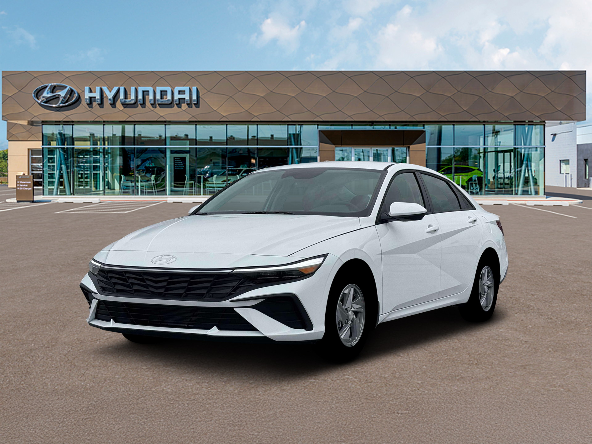 2026 Hyundai ELANTRA SE in Serenity White — front three-quarter view
